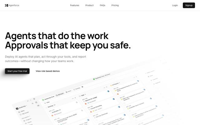 Agenforce Marketing Template - React & Next.js website template by Aceternity UI