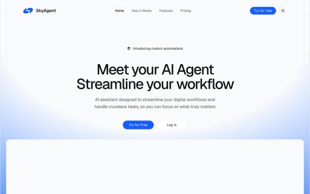 AI Agent Template - React & Next.js website template by Magic UI