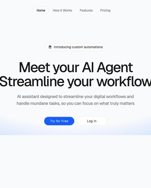 AI Agent Template — React & Next.js website template by Serafim