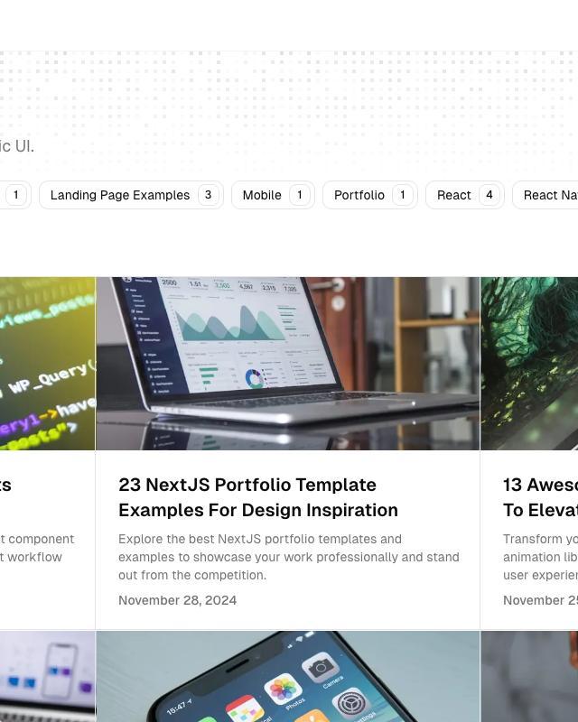 Blog Template — React & Next.js website template by Serafim