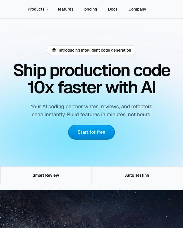 Codeforge Template — React & Next.js website template by Serafim