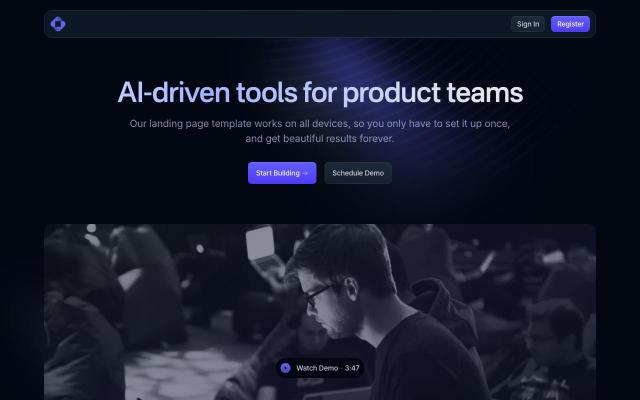 Open React Template - free React & Next.js website template by Cruip