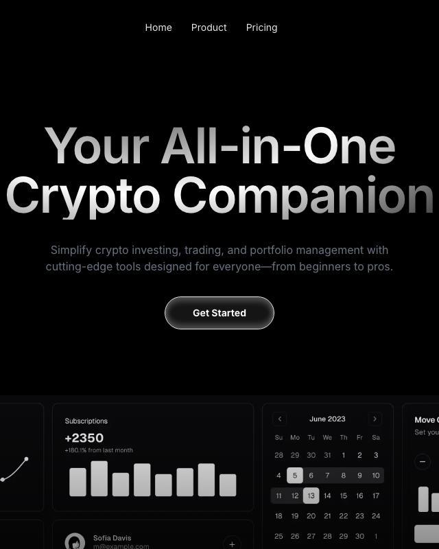 Cryptgen Marketing Template — React & Next.js website template by Serafim