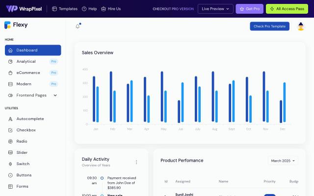 Flexy Free Next.js Admin Template (Flexy Lite) - free React & Next.js website template by WrapPixel