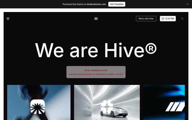 Hive - React & Next.js website template by Shadcnblocks.com
