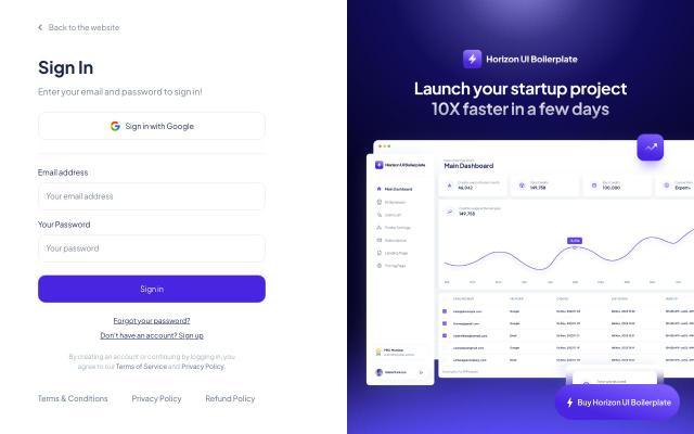 Horizon AI Boilerplate PRO (shadcn/ui + NextJS) - free React & Next.js website template by Horizon UI