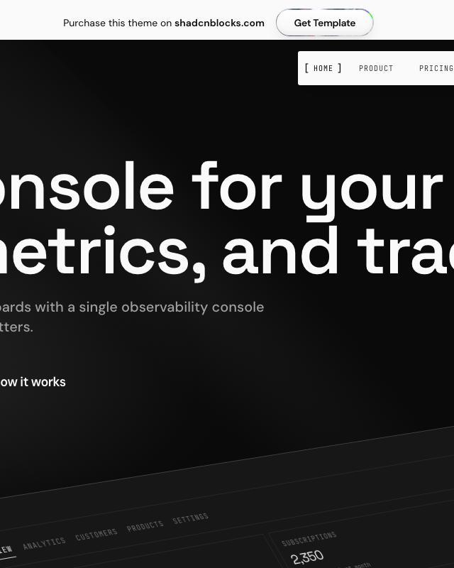 Meridian — React & Next.js website template by Shadcnblocks.com Austin