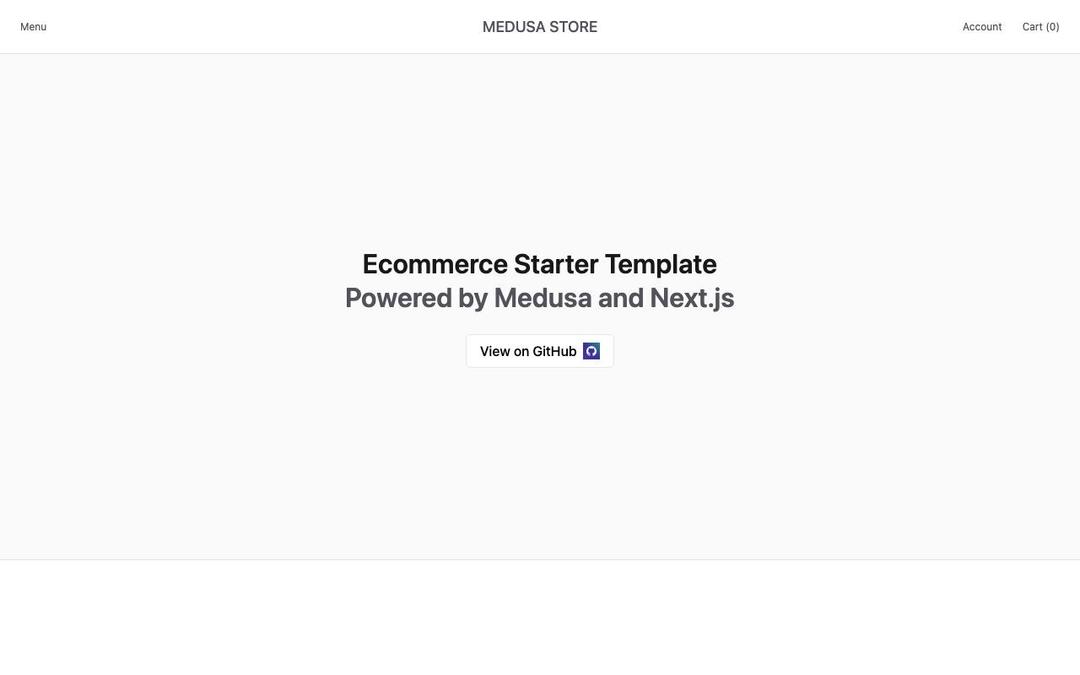 Next.js Commerce (Medusa) - Medusa Next.js Ecommerce Store Starter preview