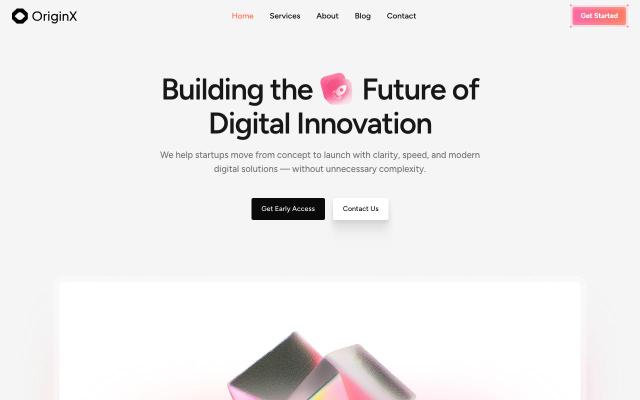 Originix - React & Next.js website template by TailGrids
