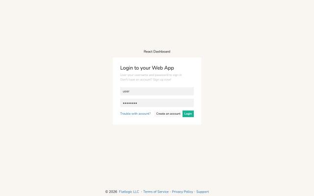React Dashboard - free React & Next.js website template by Flatlogic