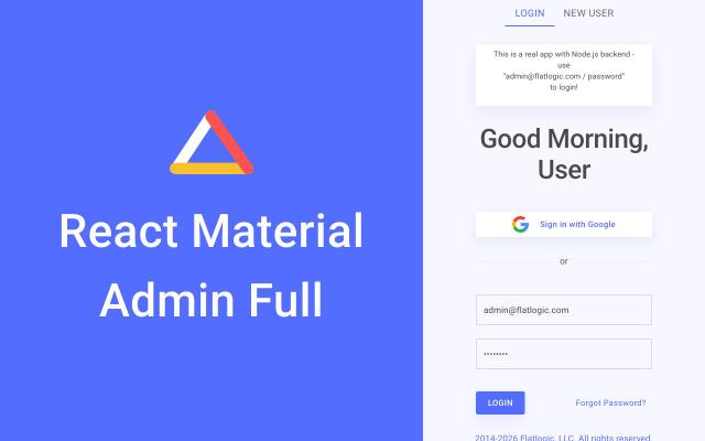 React Material Admin Full - free React & Next.js website template by Flatlogic