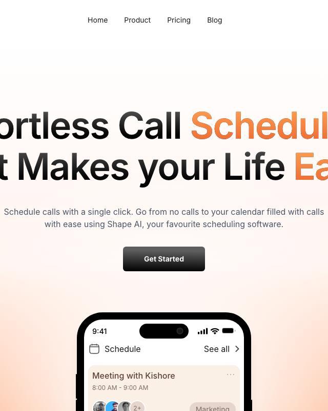Schedule Marketing Template — React & Next.js website template by Serafim
