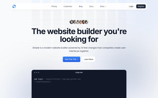 Simple - React & Next.js website template by Cruip