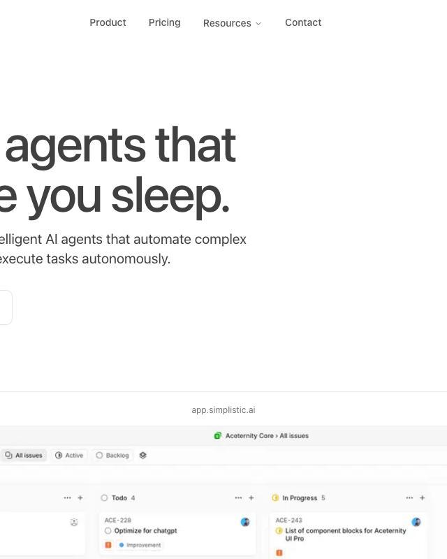 Simplistic SaaS Template — React & Next.js website template by Serafim