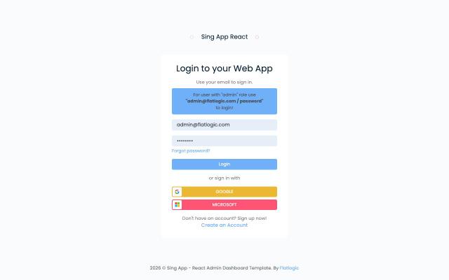 Sing App React - free React & Next.js website template by Flatlogic