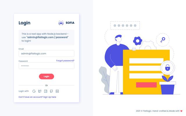 Sofia React Full - free React & Next.js website template by Flatlogic