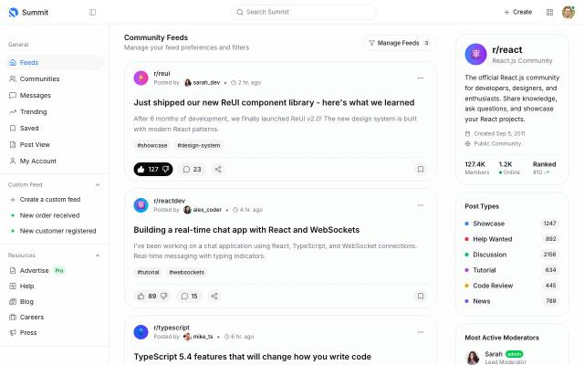 Summit - Next.js App Template - React & Next.js website template by Keenthemes