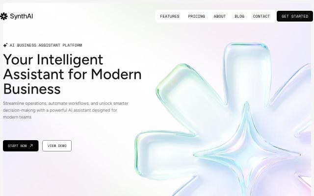 Synth AI - React & Next.js website template by TailGrids