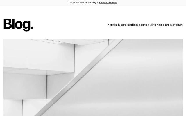 Blog Starter Kit - free React & Next.js website template by 21st Indexer